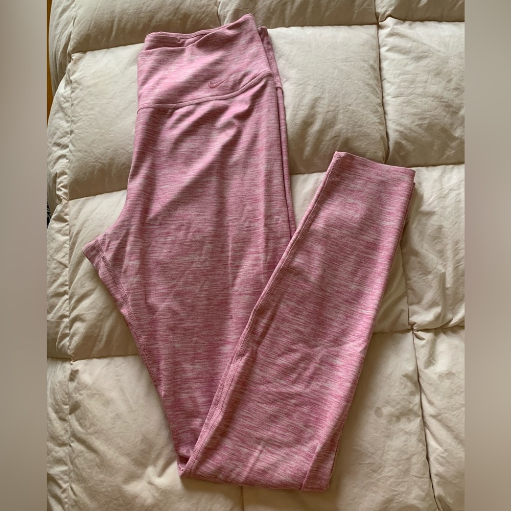 LIKE NEW- Nike One Luxe Heathered Legging- Size Medium, Pink